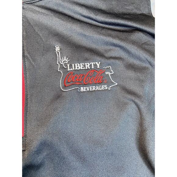Nike Mens Size XL Coca Cola Logo Embroidery 1/4 Zip Pullover Gray Red Jacket Y2K - Picture 6 of 13